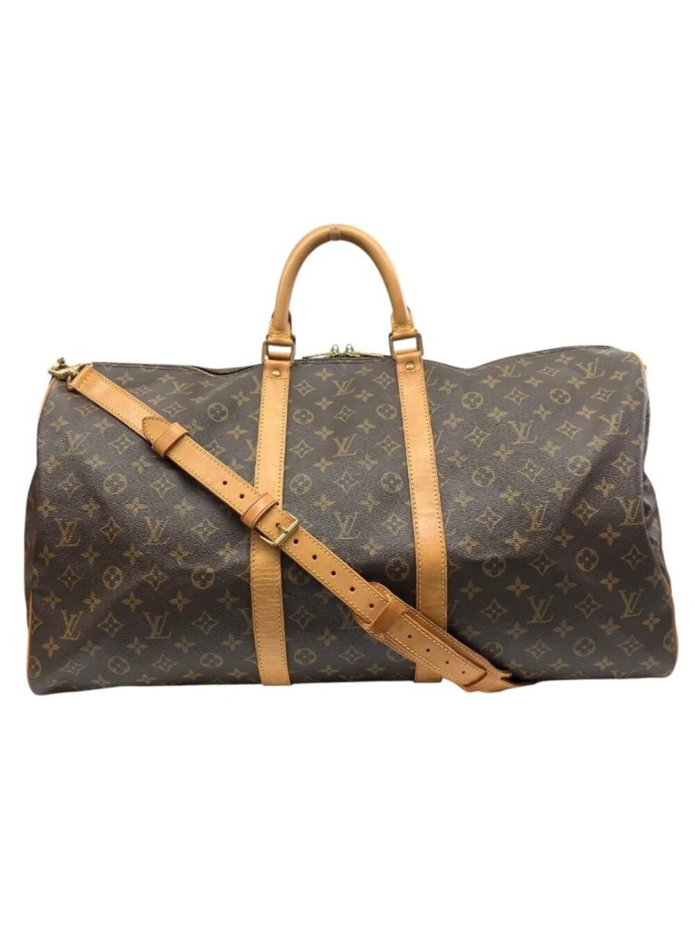 Louis Vuitton Keepall Bandouliere 55 Monogram Boston Bag Canvas